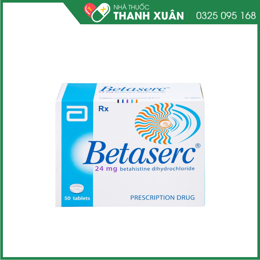 Betaserc 24 mg điều trị triệu chứng của chóng mặt tái phát